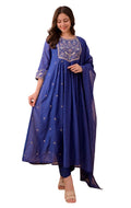 Prabha Suit Printed Dress Kurti Pant Set 3 PCS - 3XL - VELZARA