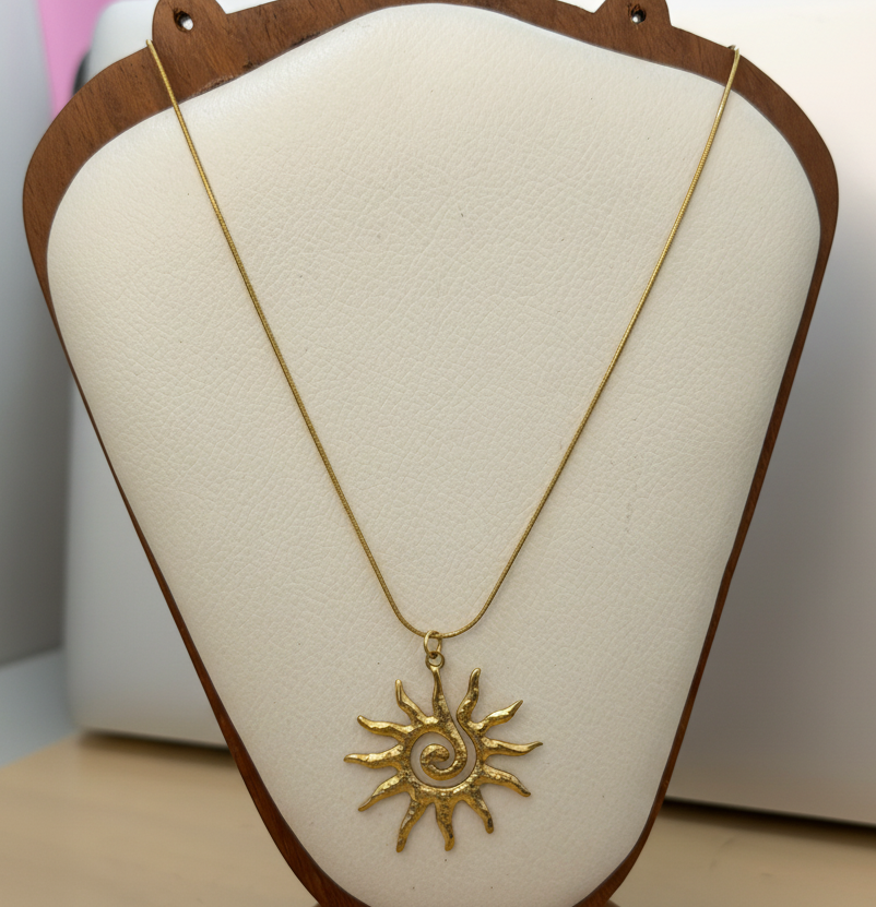 Sunbeam Textured Necklace - view 2