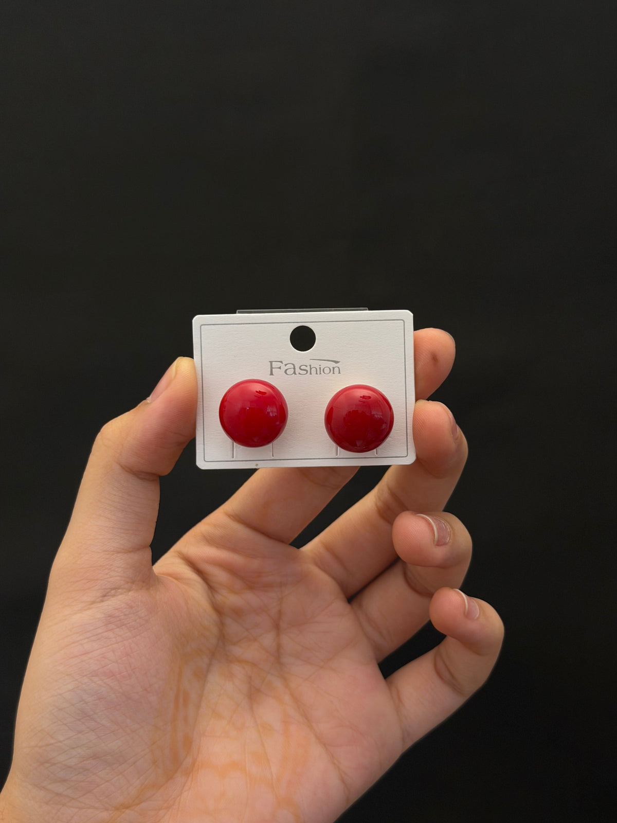 Red Pearl Earrings - view 2