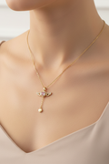 Angel Heart Gold Tone Necklace