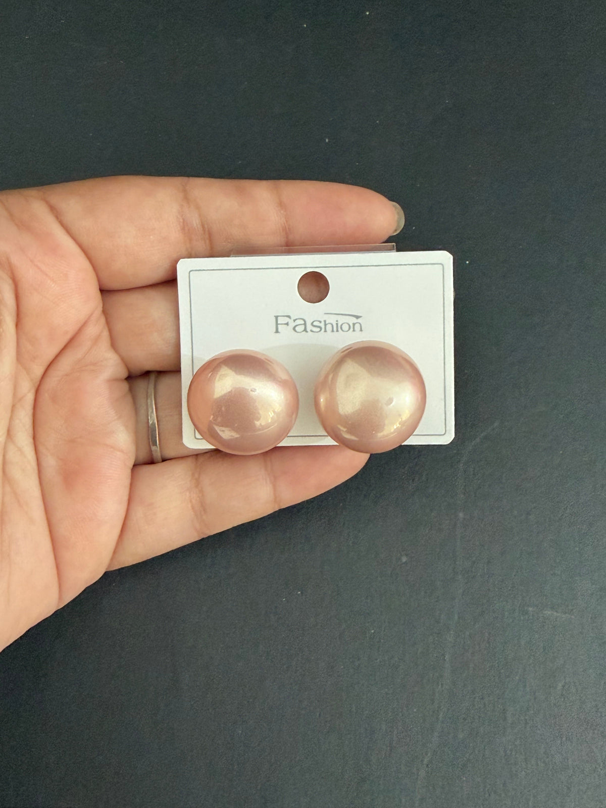 Champagne Pearl Earrings - view 2