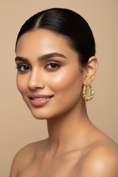 Aura Twisted Hoops