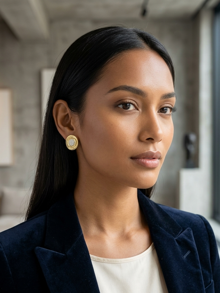 Oval Button Studs