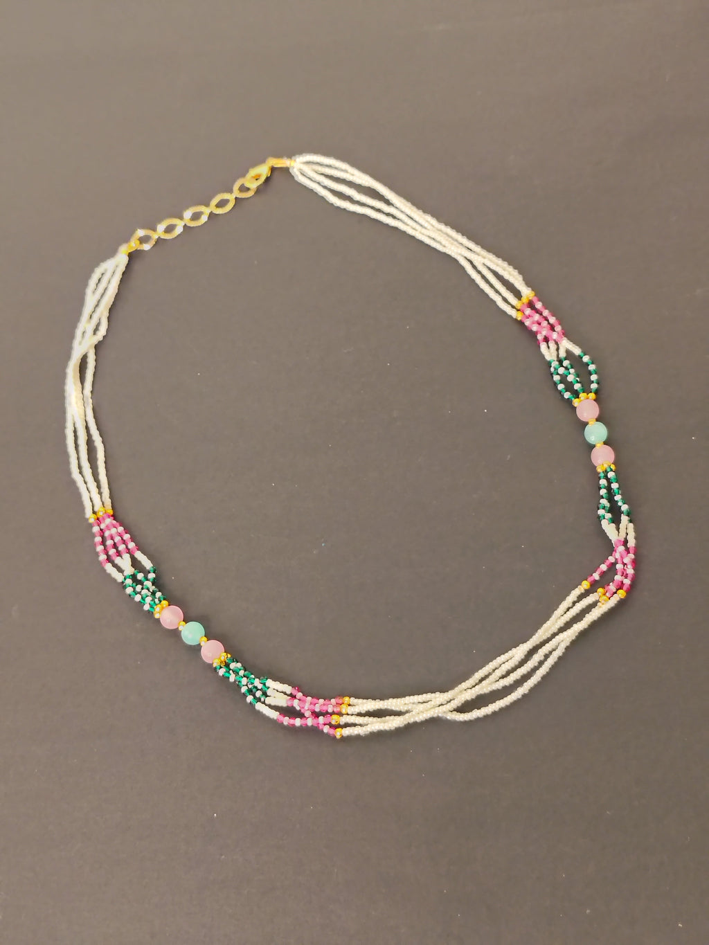 Multicolour & Multi Strand Necklace - view 2
