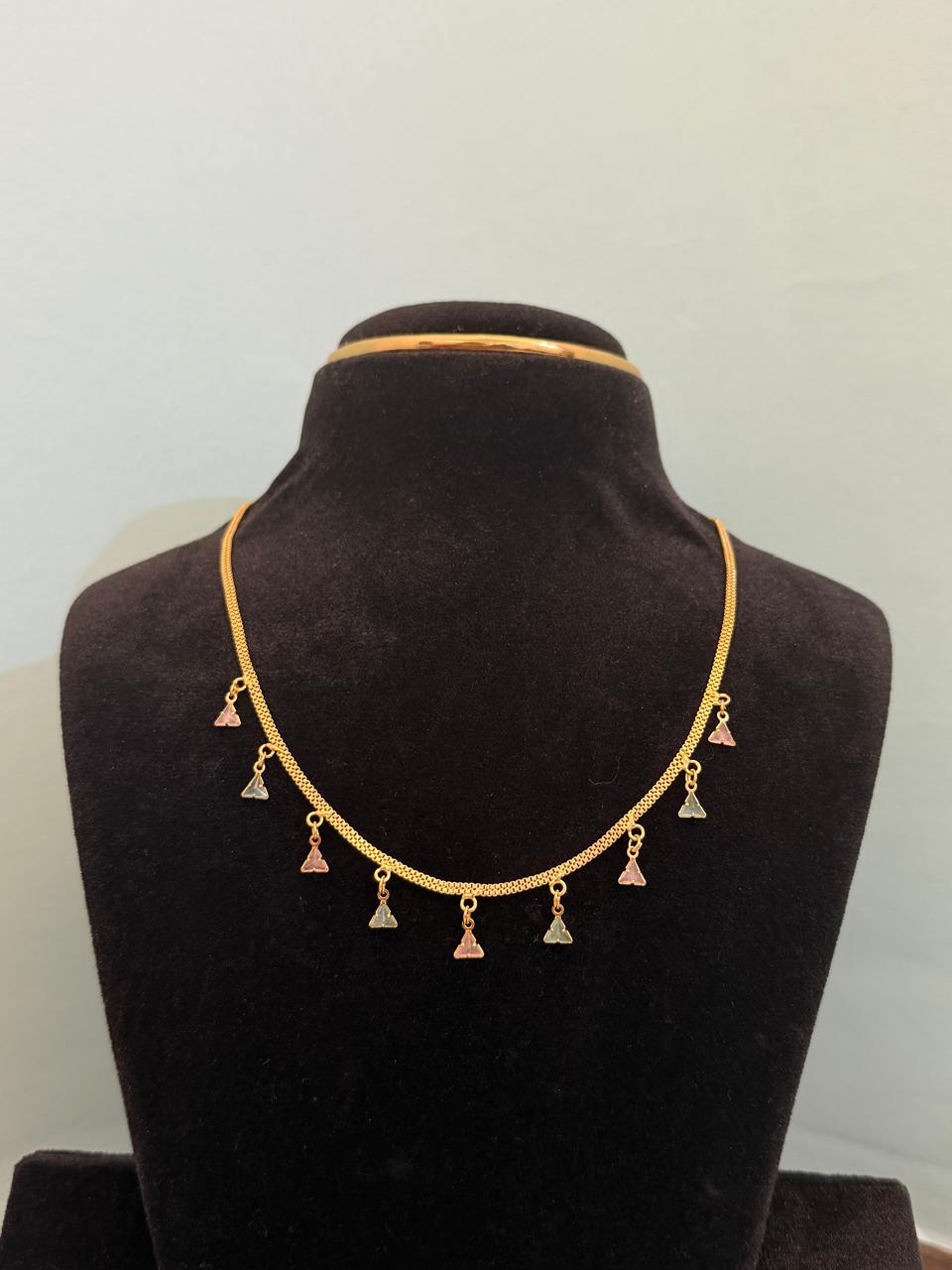 Tiny Triangle Necklace - view 2