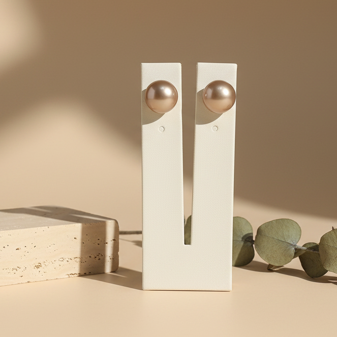 Golden Pearl Earrings - view 2