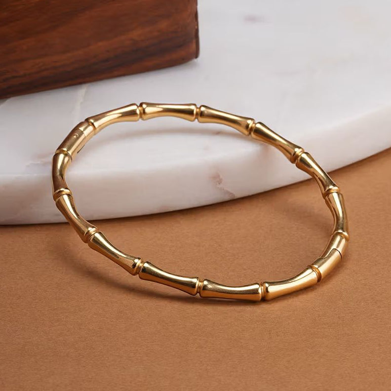 Metal, Brass, Copper, Stainless Gold-Plated Steel Bracelet - view 2