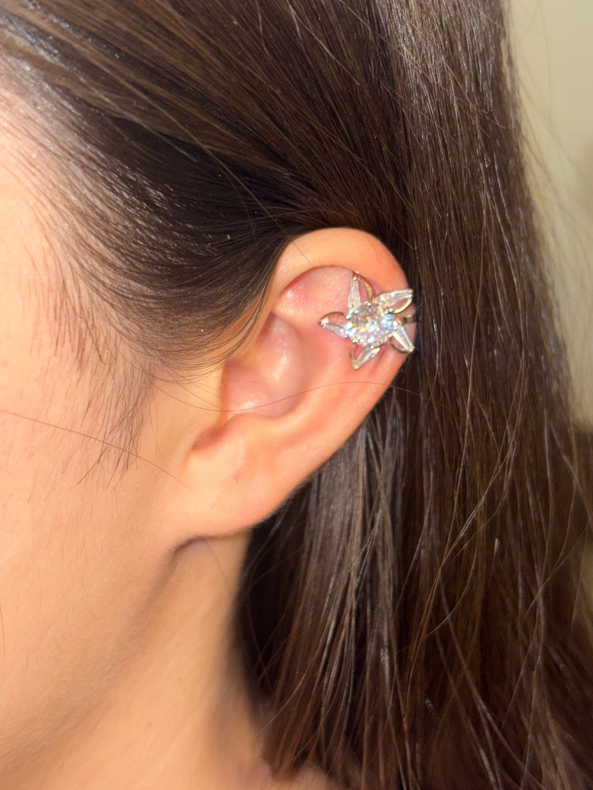 Crystal Bloom Ear Cuff - view 2