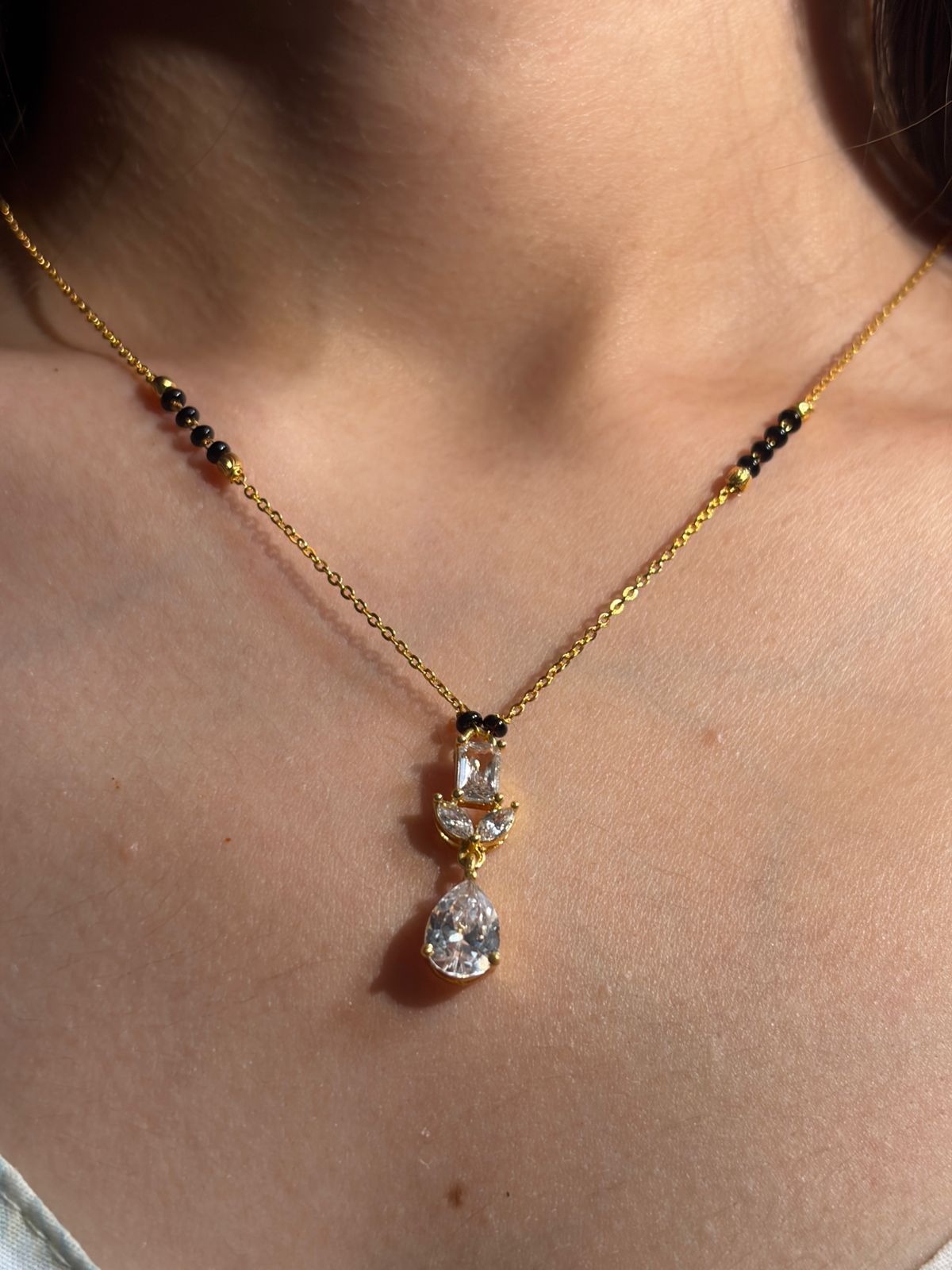 Crystal Drop Mangalsutra - view 2