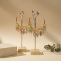 Golden Metal Hoop With Multicolour Stone
