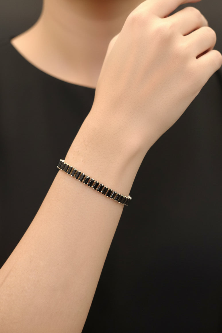 Eclipse Black Tennis Bracelet - 16cm Small Size