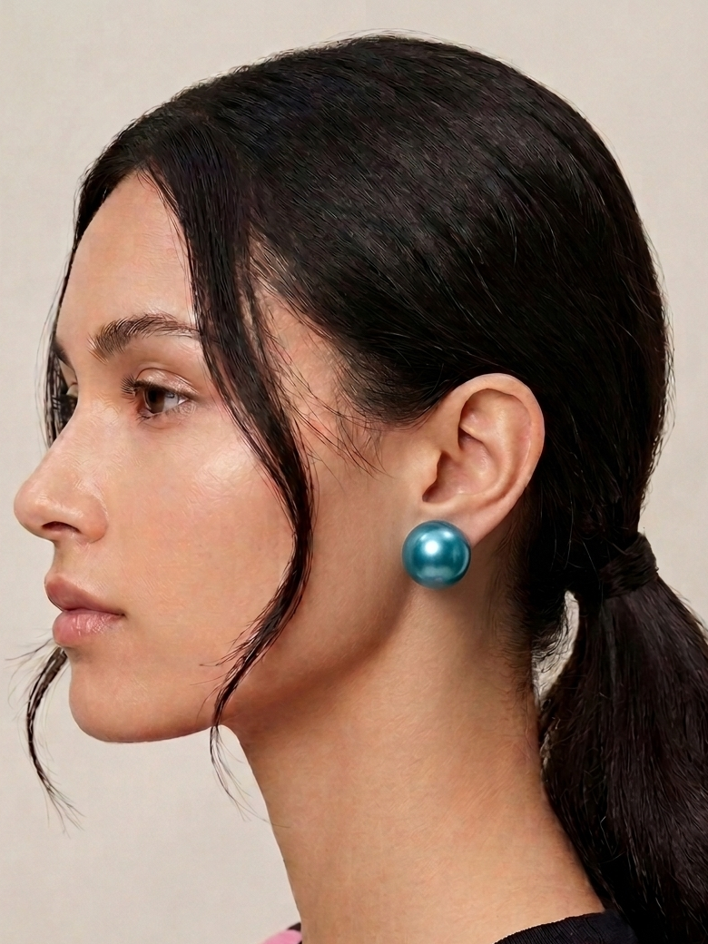 Sapphire Blue Pearl Earrings