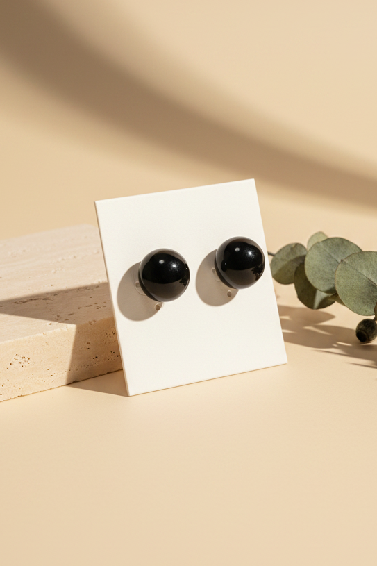 Black Pearl Earrings - view 2